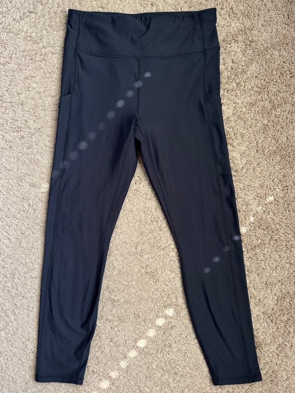 Fabletics Black High-Waist Lined Leggings with Side Pockets